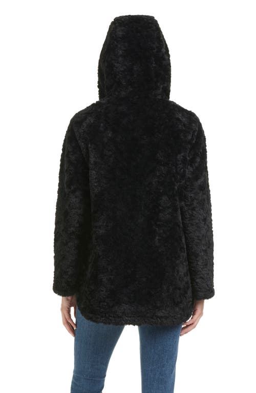 Sanctuary Textured Faux Fur Jacket In Black
