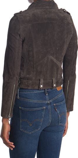 Nordstrom BLANKNYC Suede (LEATHER) Moto Jacket-MSRP sale $188