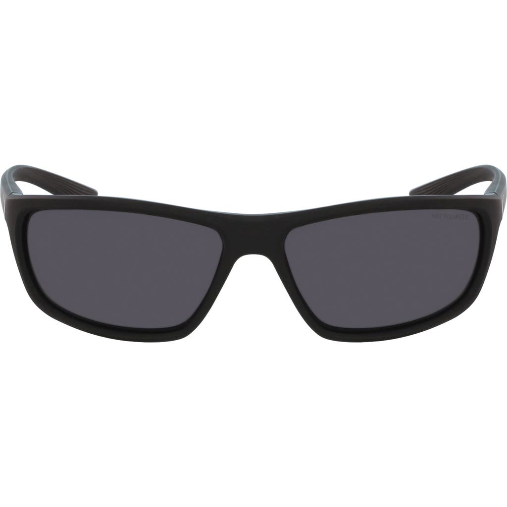 Nike Rabid 64mm Rectangle Sunglasses In Black