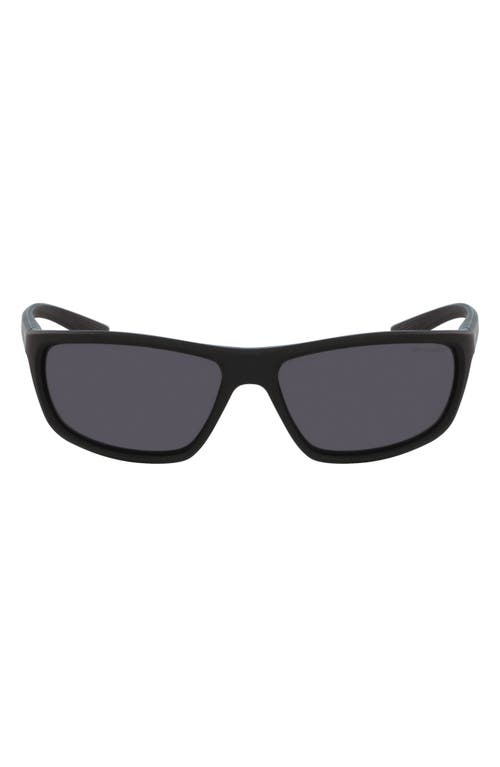 Nike Rabid 64mm Rectangle Sunglasses in Black/Grey at Nordstrom
