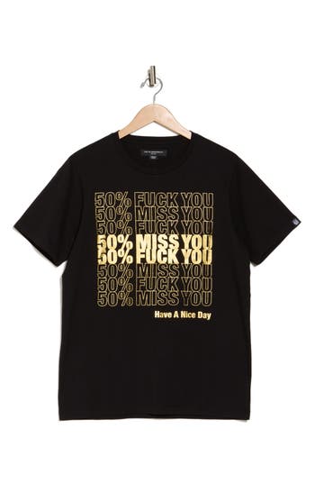 Cult Of Individuality Miss You Cotton Graphic T-shirt In Black