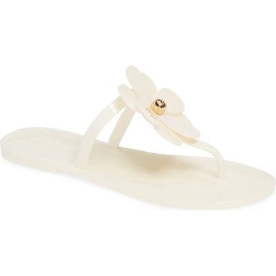 Tory Burch Floral Jelly Flip Flop, Ivory