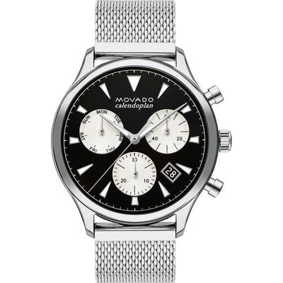 Movado Heritage Calendoplan Chronograph Bracelet Watch, 4m