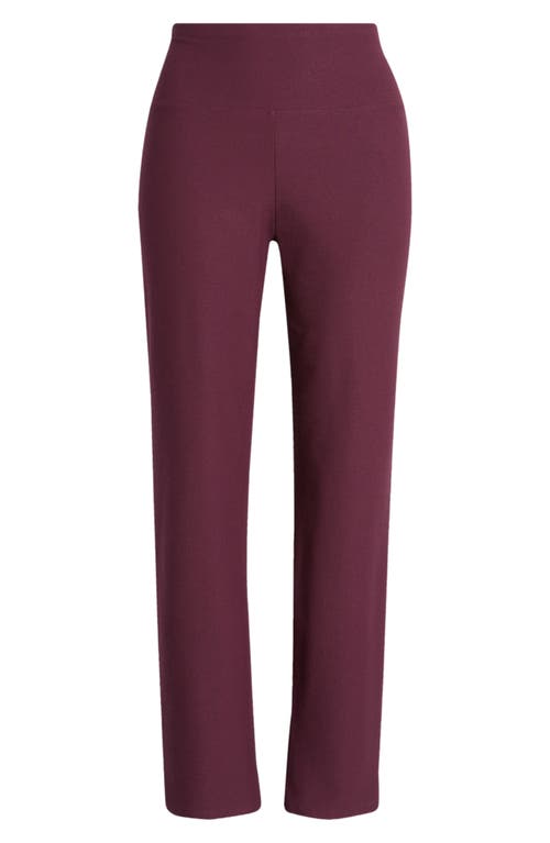 Shop Eileen Fisher High Waist Ankle Slim Pants In Blackberry