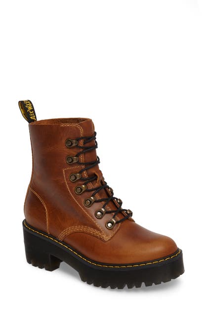 Dr. Martens Leona Heeled Boot In Butterscotch | ModeSens