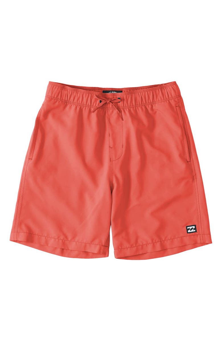 Billabong Kids' All Day Layback Swim Trunks, Main, color, CORAL