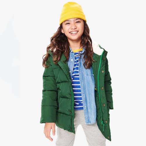 Primary Parka Puffer Coat In Evergreen