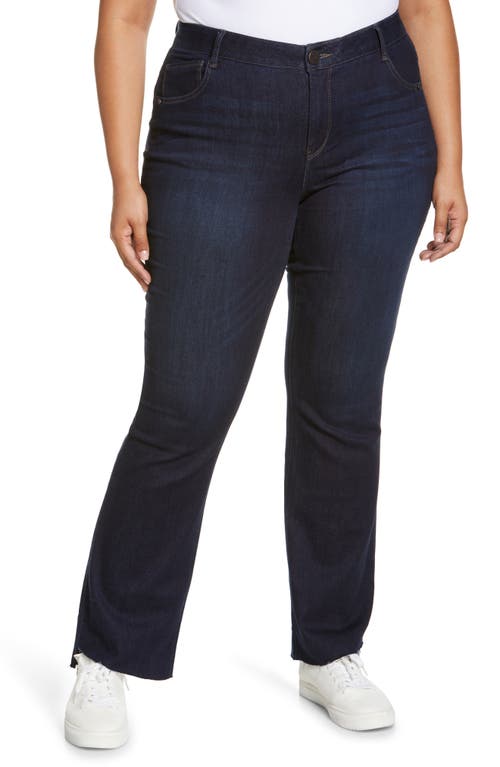 Wit & Wisdom 'Ab'Solution Itty Bitty Step Hem Bootcut Jeans in In-Indigo at Nordstrom, Size 14W