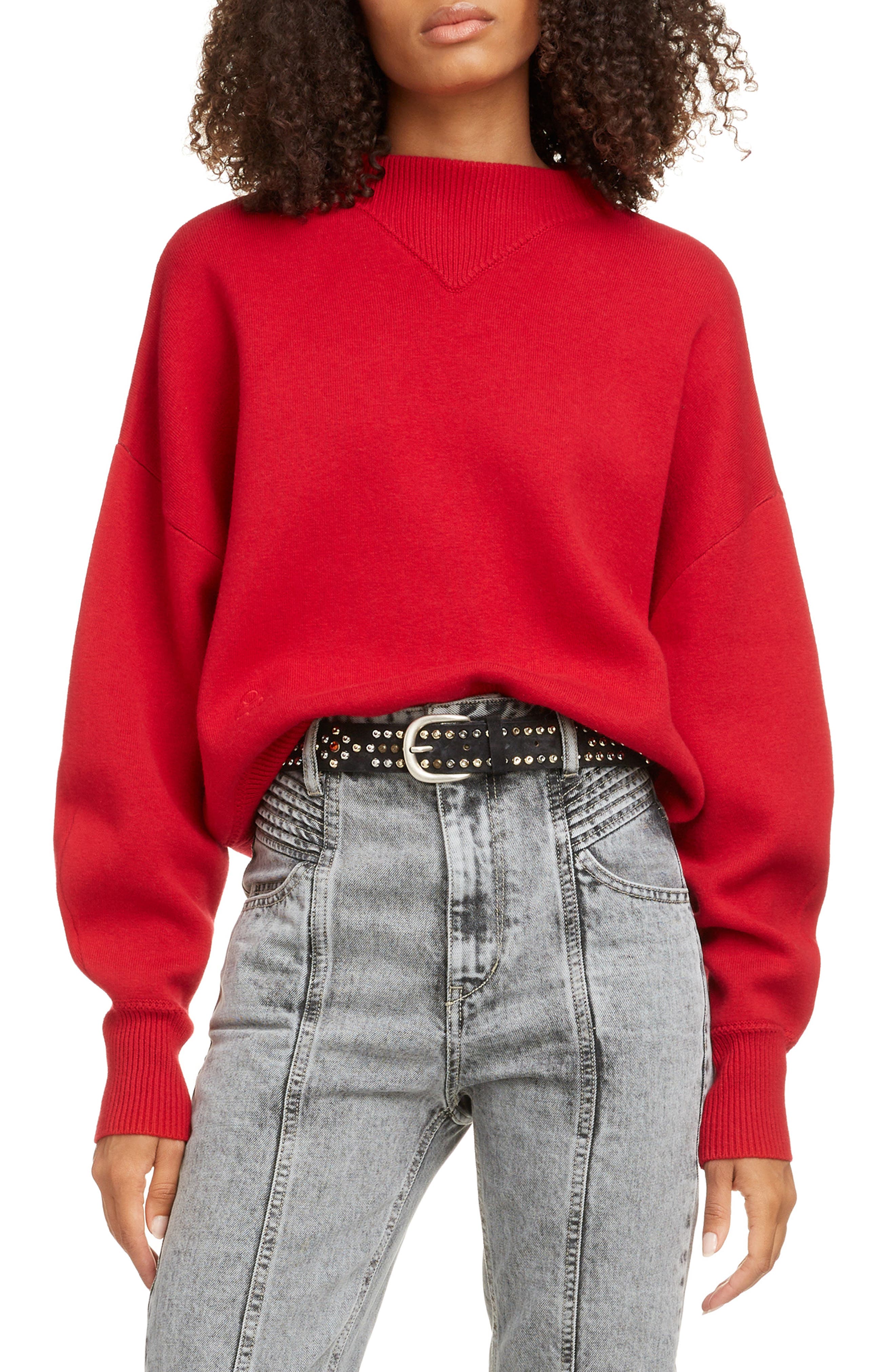 isabel marant red sweatshirt