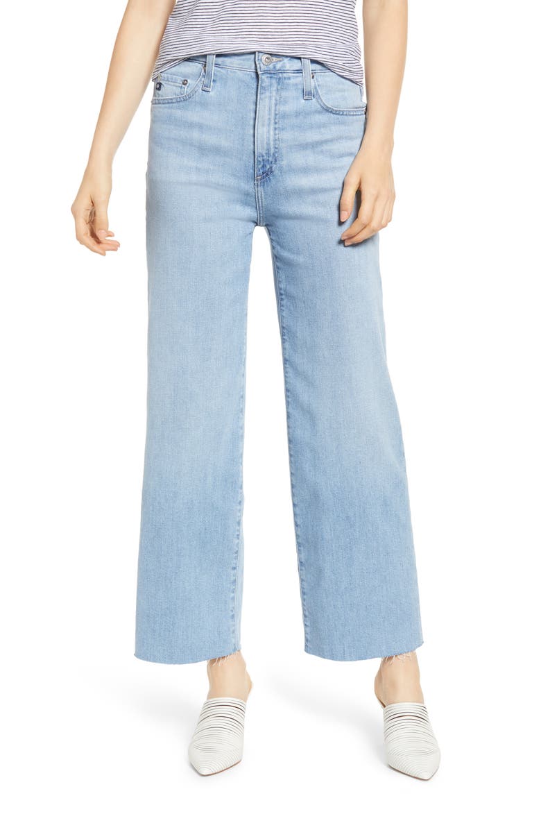 AG Etta High Waist Crop Wide Leg Jeans (Blue Oasis) | Nordstrom