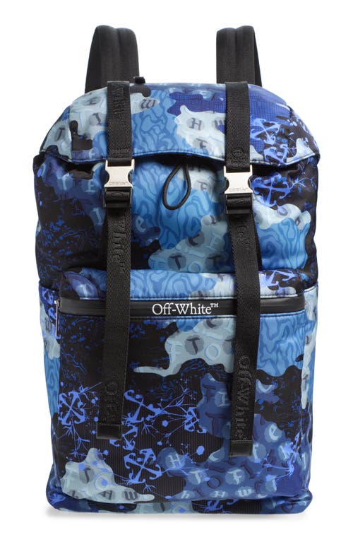 Off-White Outdoor Nylon Backpack in Camo Blue 