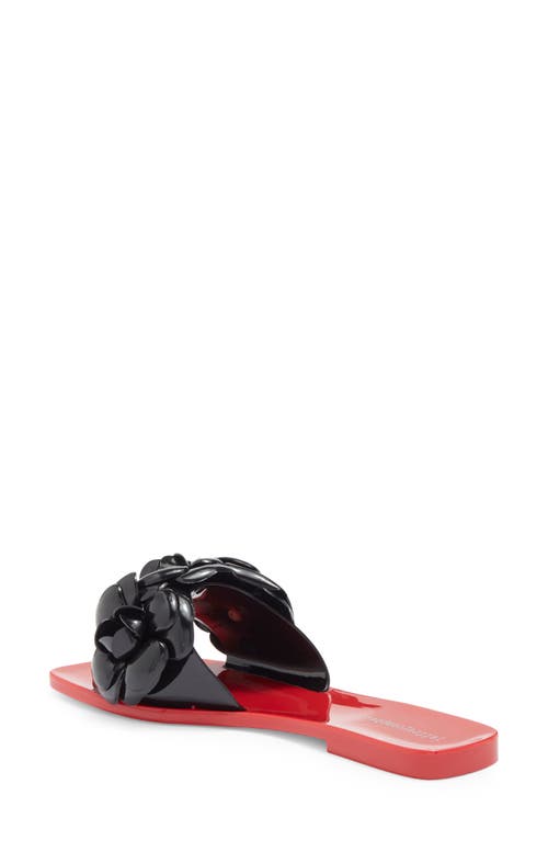 Shop Jeffrey Campbell Floralee Slide Sandal In Red/black