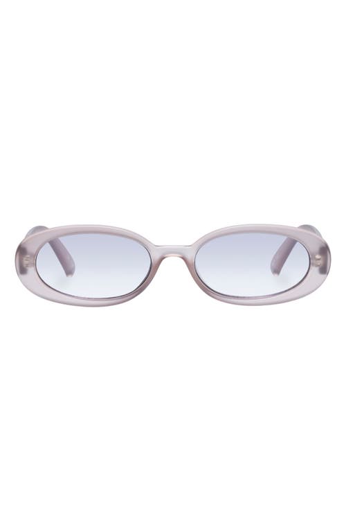 Shop Le Specs Outta Love 51mm Oval Sunglasses In Matte Oyster