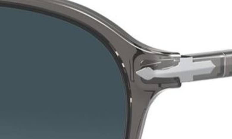 Persol 55mm Gradient Polarized Pilot Sunglasses In Transparent Grey