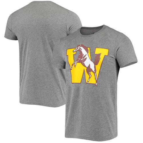 Men's Homefield Heather Gray Western Michigan Broncos Vintage 1976-1997 Logo T-Shirt
