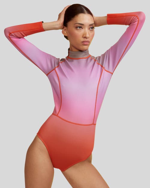 Shop Cynthia Rowley Sunset Surf Wetsuit In Multi