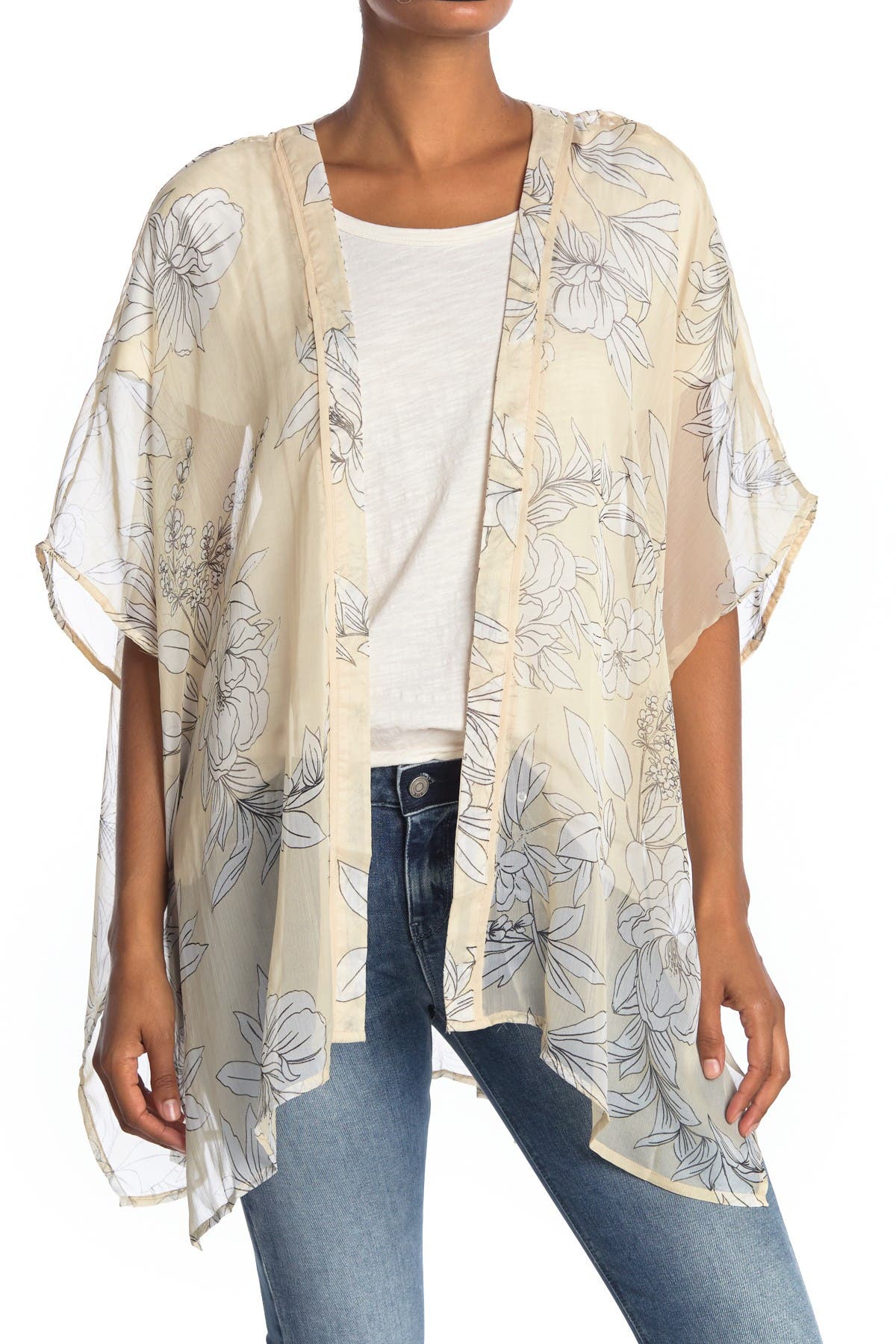 vince camuto sheer kimono