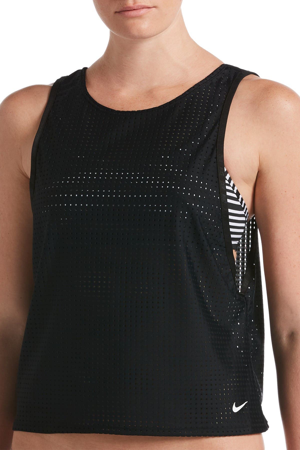 nike sport mesh layered midkini