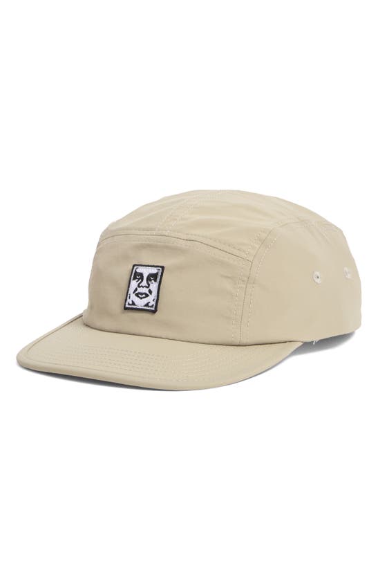 Shop Obey Icon Patch Camp Cap In Silver Grey