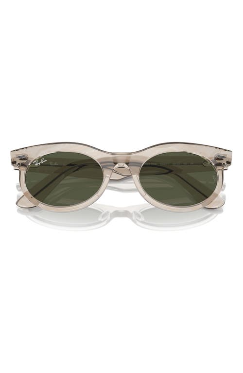 Shop Ray Ban Ray-ban Wayfarer 53mm Oval Sunglasses In Waves Grey/green