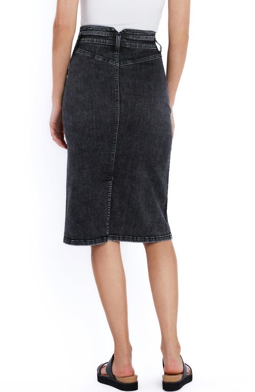 Wash Lab Denim Victorious High Waist Denim Pencil Skirt In Grey Yacht