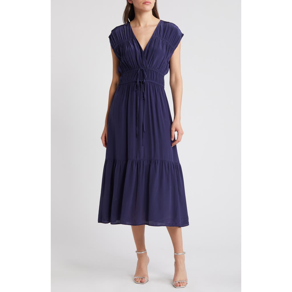 Rails Aletta Tie Waist Midi Dress In Admiral Blue