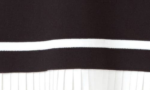 ENGLISH FACTORY ENGLISH FACTORY MIXED MEDIA LONG SLEEVE MINIDRESS 