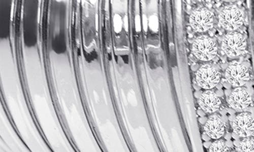 Cz By Kenneth Jay Lane Pave Cz Open Cuff Bracelet In Clear/silver