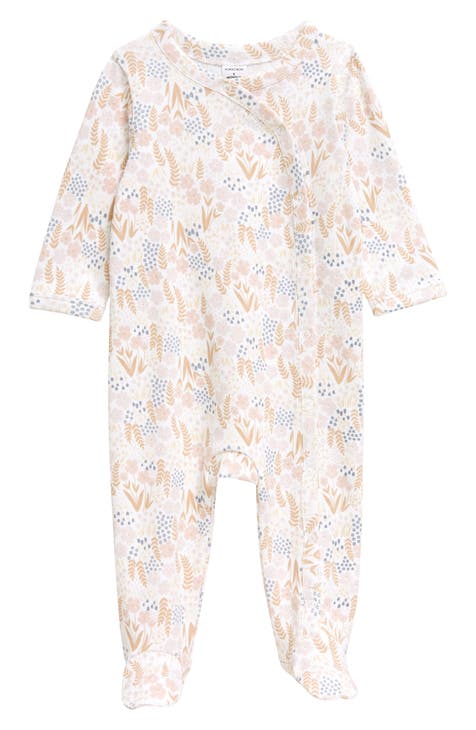 Angel Dear Ditsy Hedgehog Zip Footed Coverall (Baby) at Nordstrom Rack - Baby Girls Rompers & One-Pieces