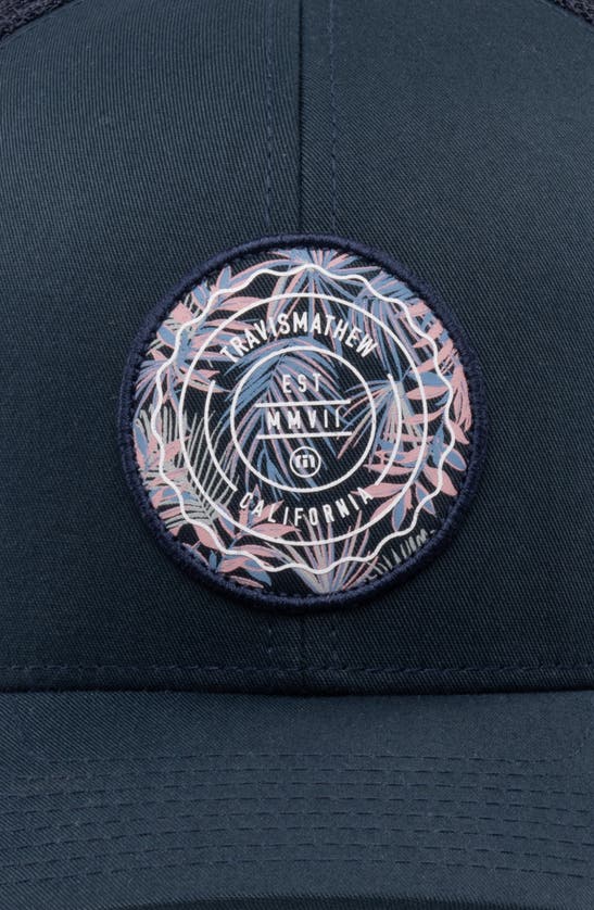 Shop Travis Mathew The Patch Floral Baseball Cap In Blue Nights