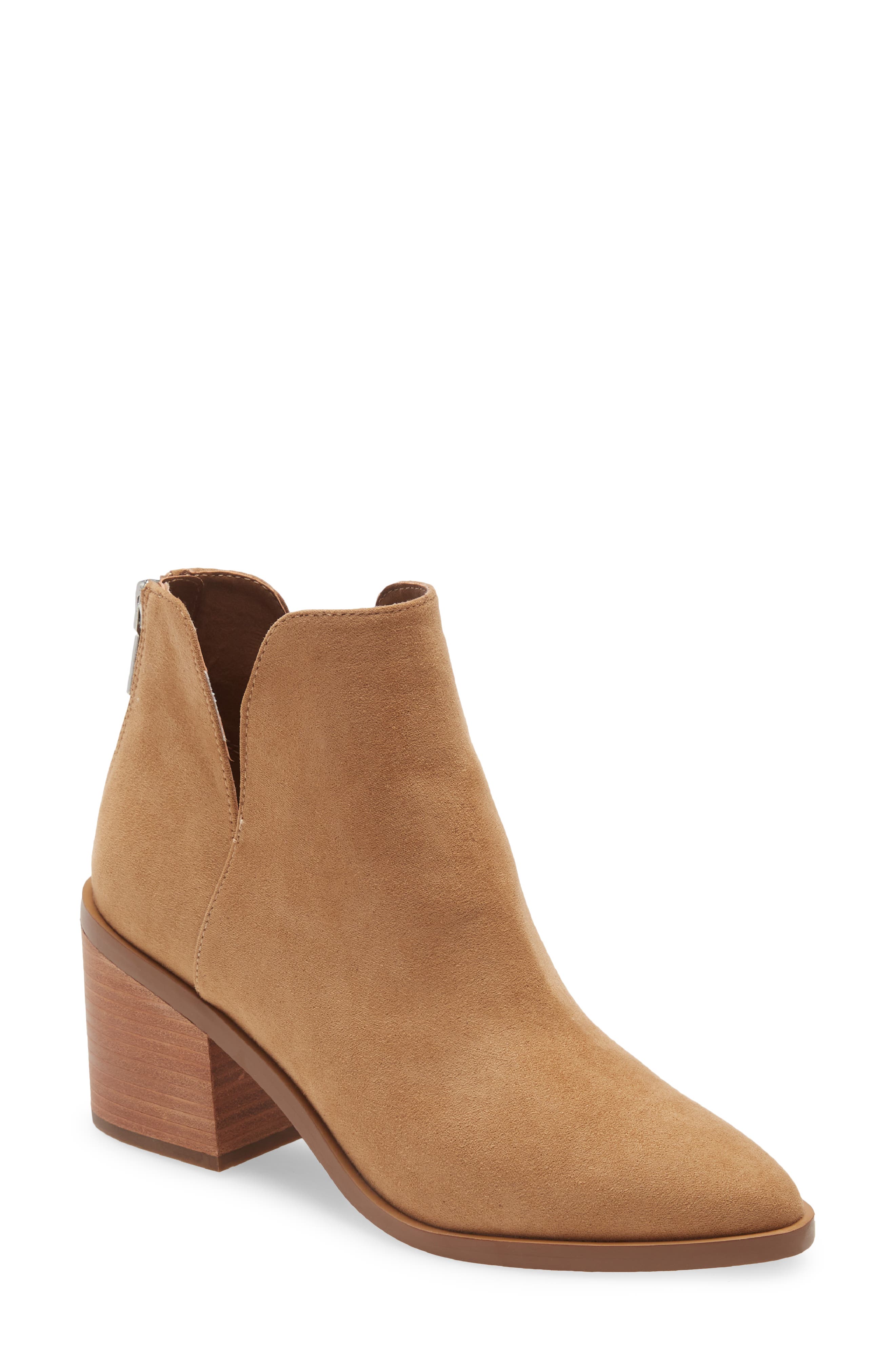 brown small heeled boots