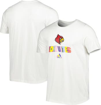 Men's adidas Black Louisville Cardinals Logo Fresh T-Shirt