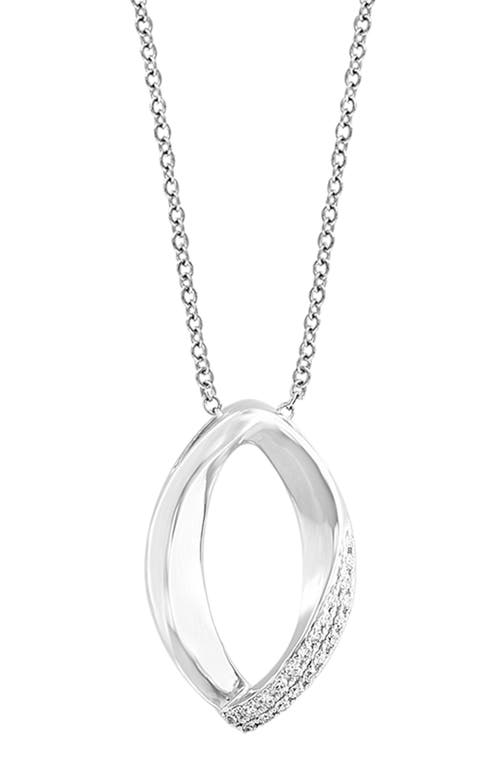 Shop Effy Diamond Pendant Necklace In White