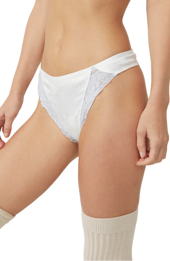 Shop Free People Intimately Fp Spring Fling Thong In Ivory