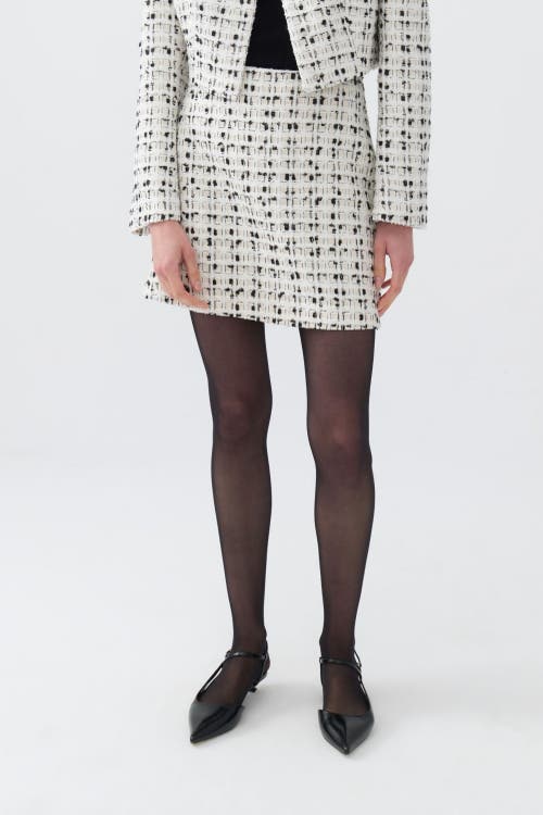 Shop Nocturne Tweed Mini Skirt In Multi-colored
