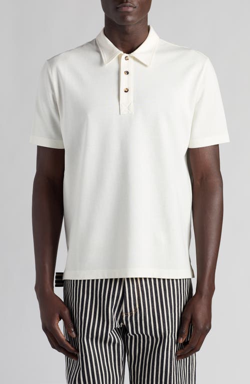 Bottega Veneta Cotton Blend Piqué Knit Polo Dove at Nordstrom,