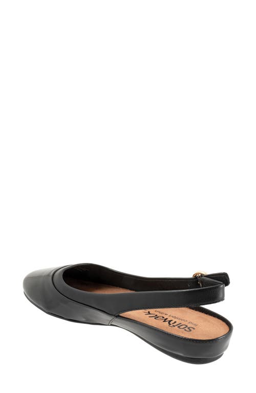 Softwalk ® Sheffield Slingback Flat In Black Patent