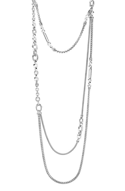 John Hardy Classic Chain Sterling Silver Tiered Necklace at Nordstrom, Size 34