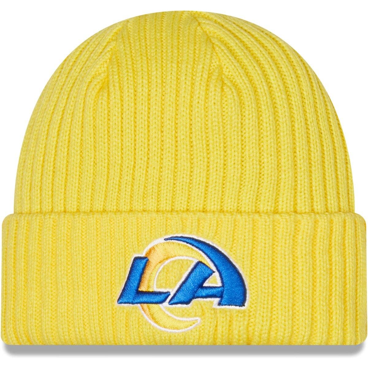 New Era Men's New Era Gold Los Angeles Rams Core Classic Cuffed Knit ...