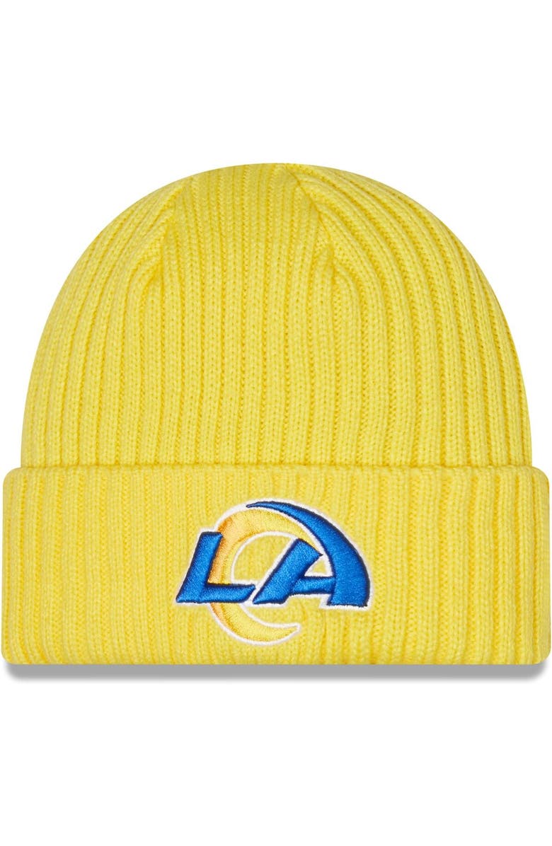 New Era Men's New Era Gold Los Angeles Rams Core Classic Cuffed Knit ...