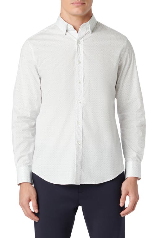 Bugatchi Karl Shaped Fit Button-Up Shirt White at Nordstrom,