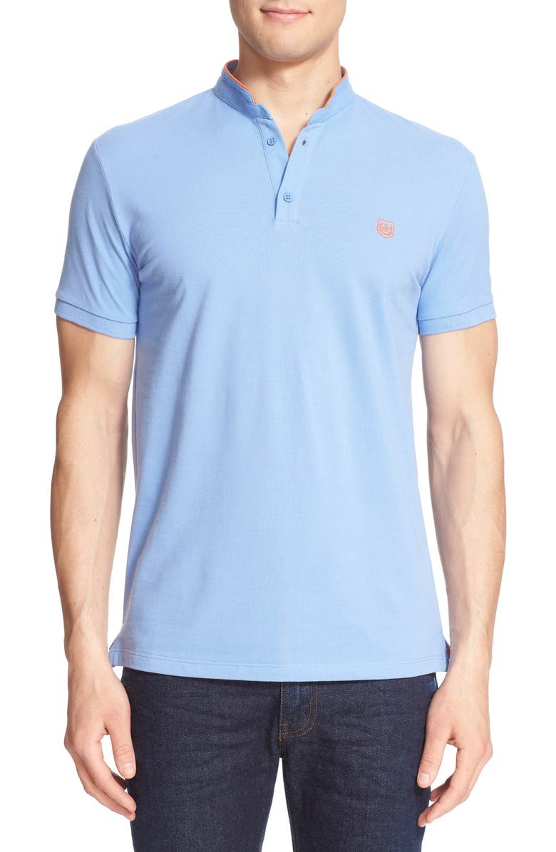 The Kooples Pipe Trim Band Collar Polo | Nordstrom