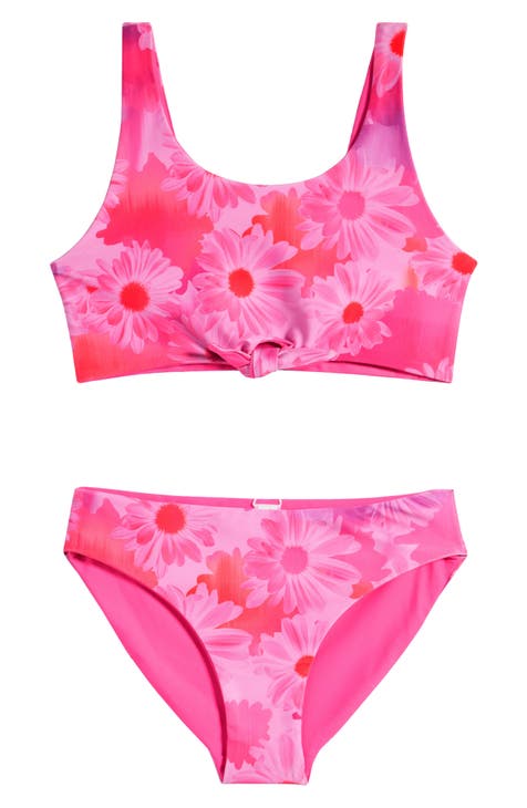 Girls' Pink Swimsuits & Cover-ups