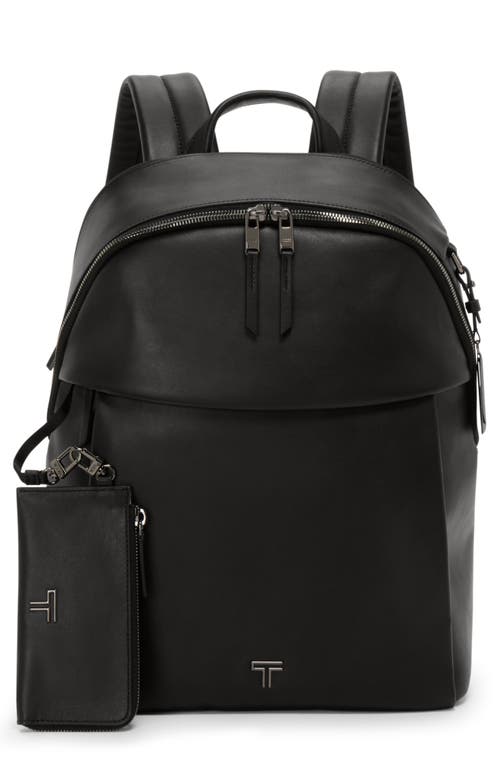 Tumi Voyageur Raina Leather Backpack In Black/gunmetal