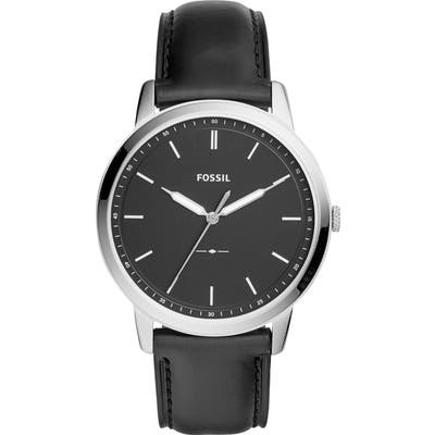 Fossil The Minimalist Leather Strap Watch, 4m