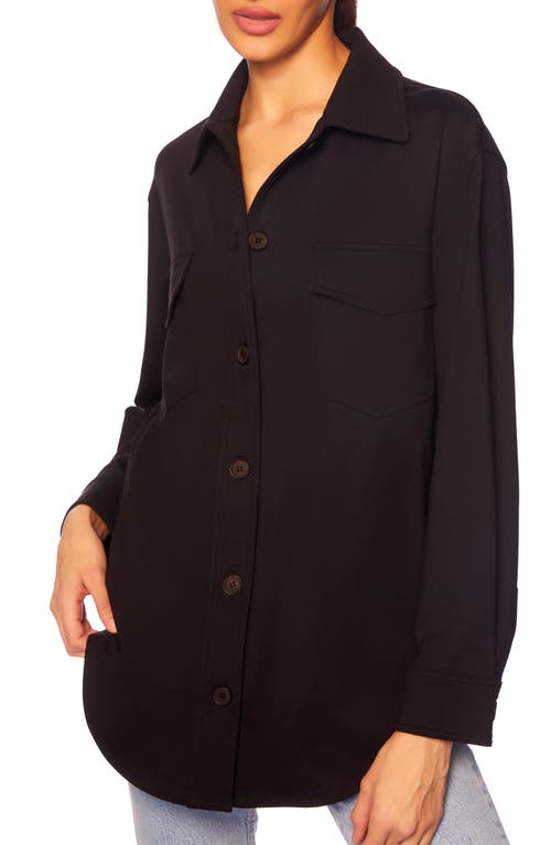 Shop Susana Monaco Shirt Jacket In Black