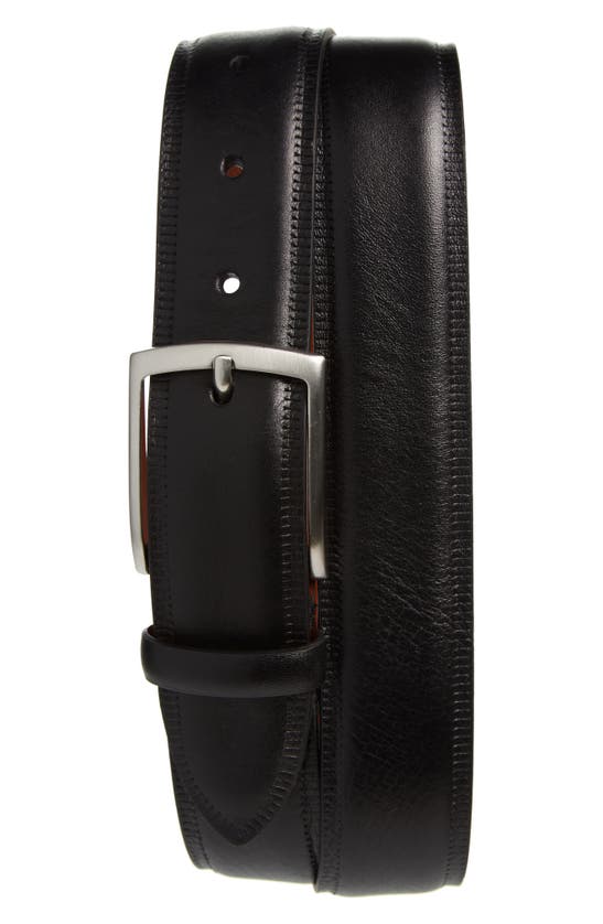 Nordstrom Cole Leather Belt In Black