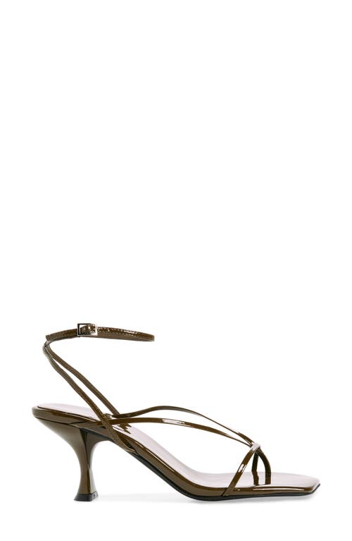 Shop Jeffrey Campbell Fluxx Sandal In Olive Patent