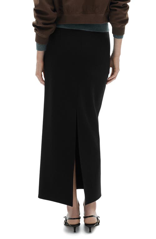 Shop Mango Maxi Pencil Skirt In Black