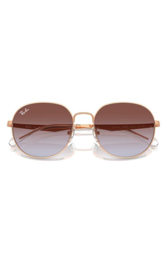 Shop Ray Ban Ray-ban 57mm Phantos Round Sunglasses In Rose Gold